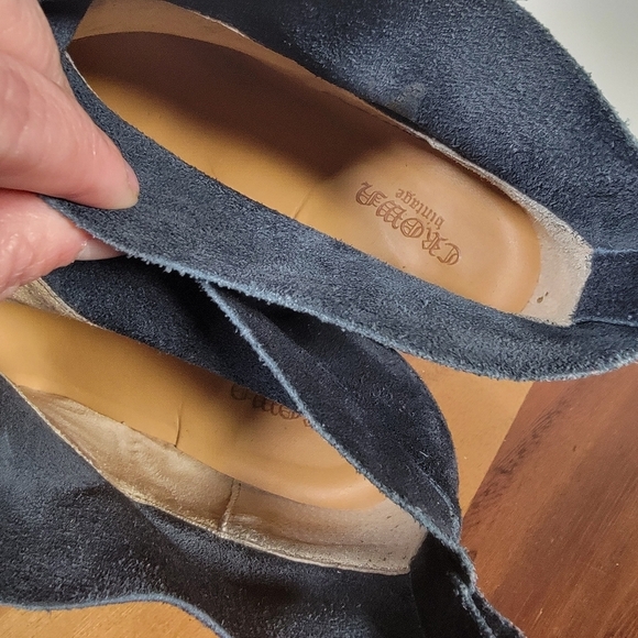 Crown Vintage Rita Suede Ankle Boots Stavked Heels Size 6.5 - Picture 13 of 16